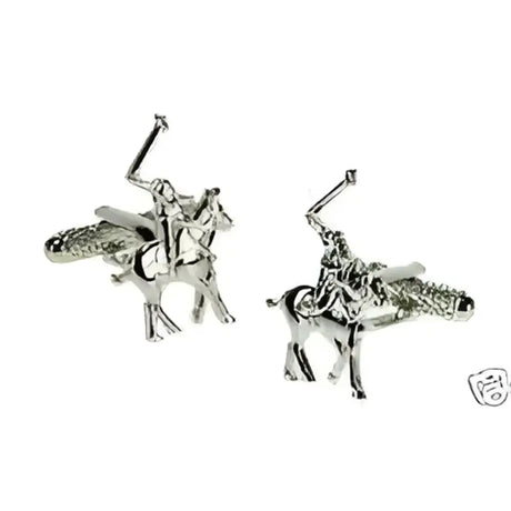 Horse Mounted Polo Player Equestrian Cufflinks Gifts