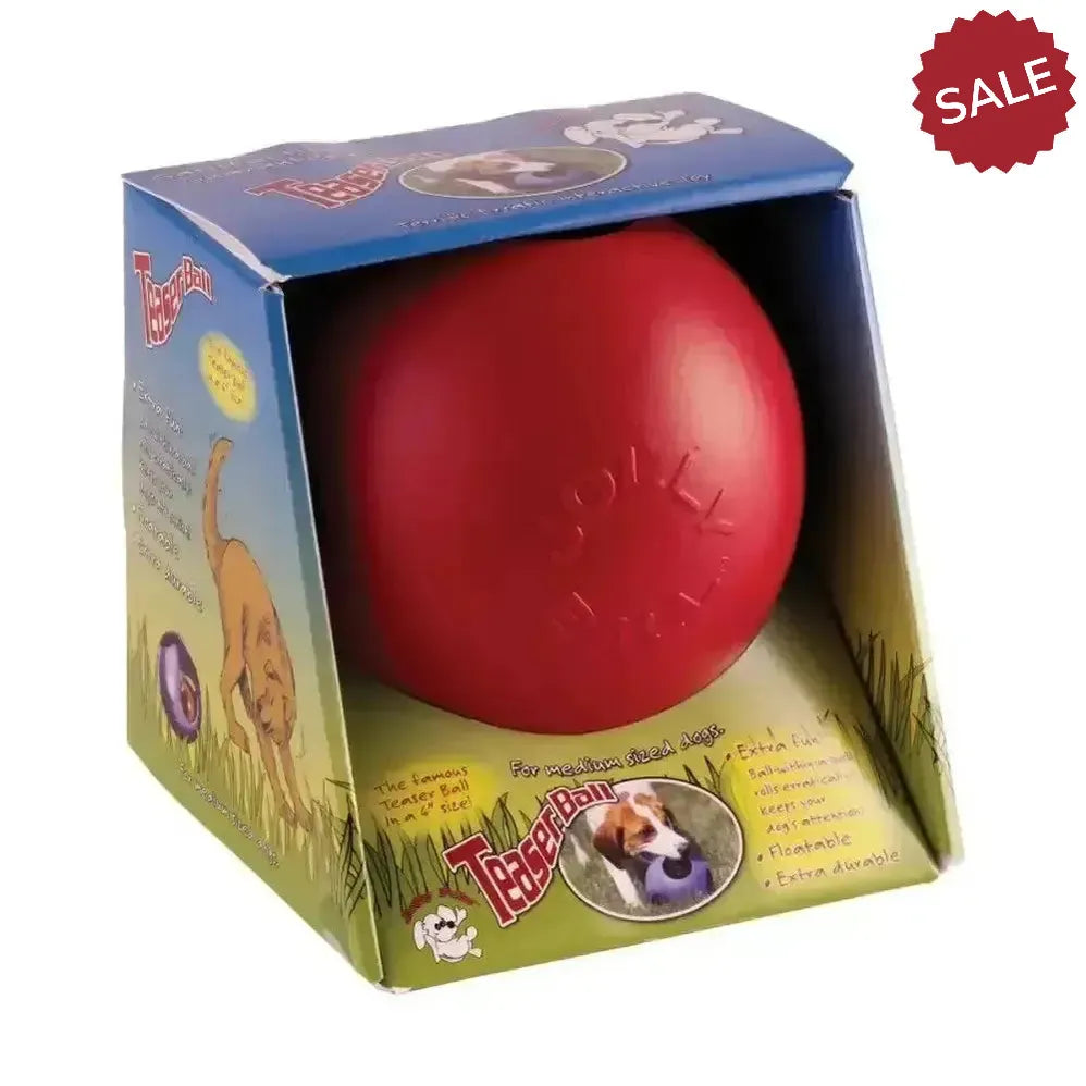 Horsemen's Pride Jolly Ball Teaser Red 6" Dog Toys
