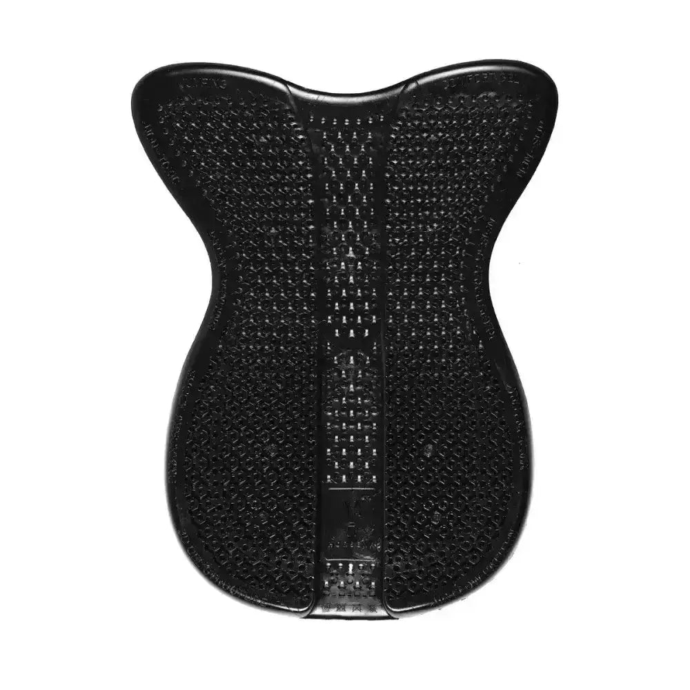Black rubber horsena jumping back riser gel pad with anatomical design and gradual thickness textured surface