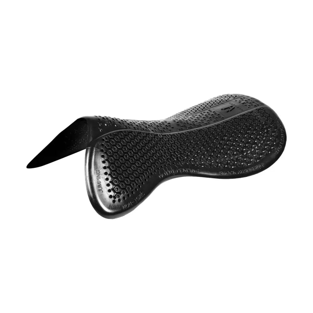 Black rubber horsena jumping front riser gel pad with anatomical design and gradual thickness for shock absorption
