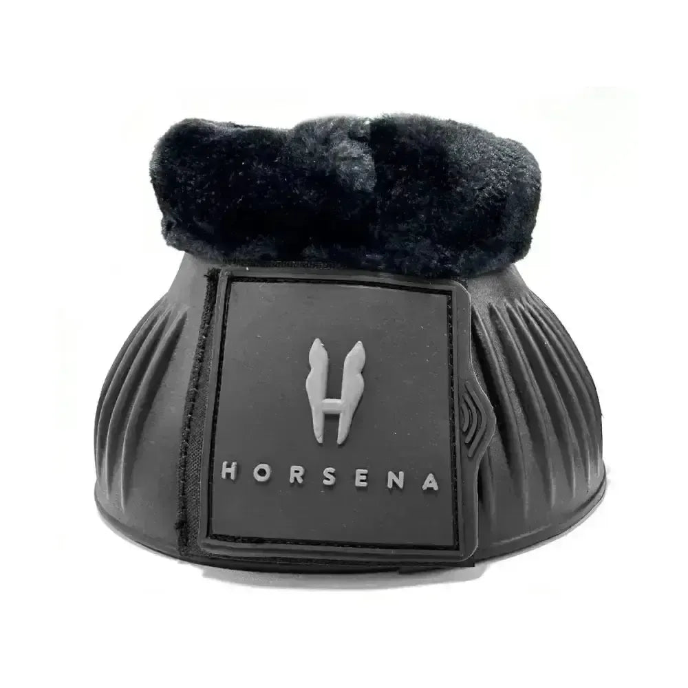 Horsena Pro-Light Faux Fur Over Reach Boots Black/Black Small Over Reach Boots