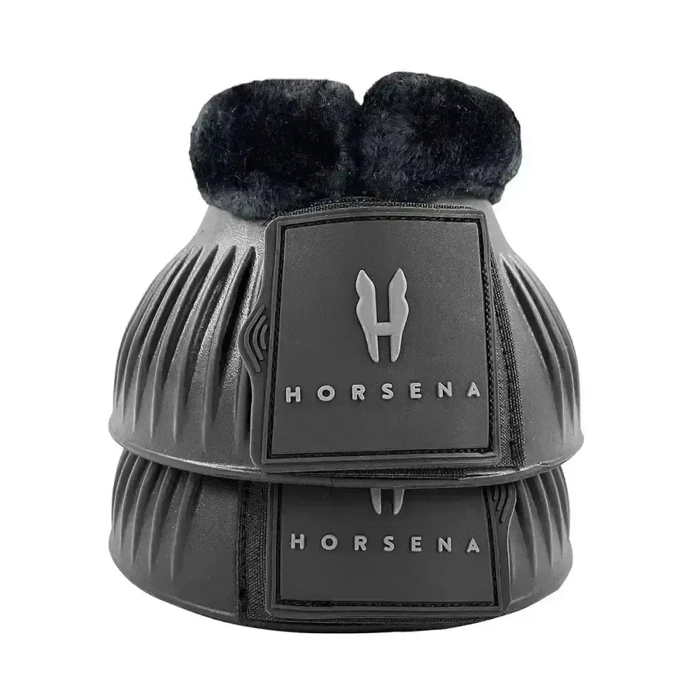 Horsena Pro-Light Faux Fur Over Reach Boots Black/Black Small Over Reach Boots