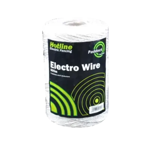 Hotline Paddock Essentials Electro 6-Strand Electric Fencing Wire 250m White Electric Fencing Wire