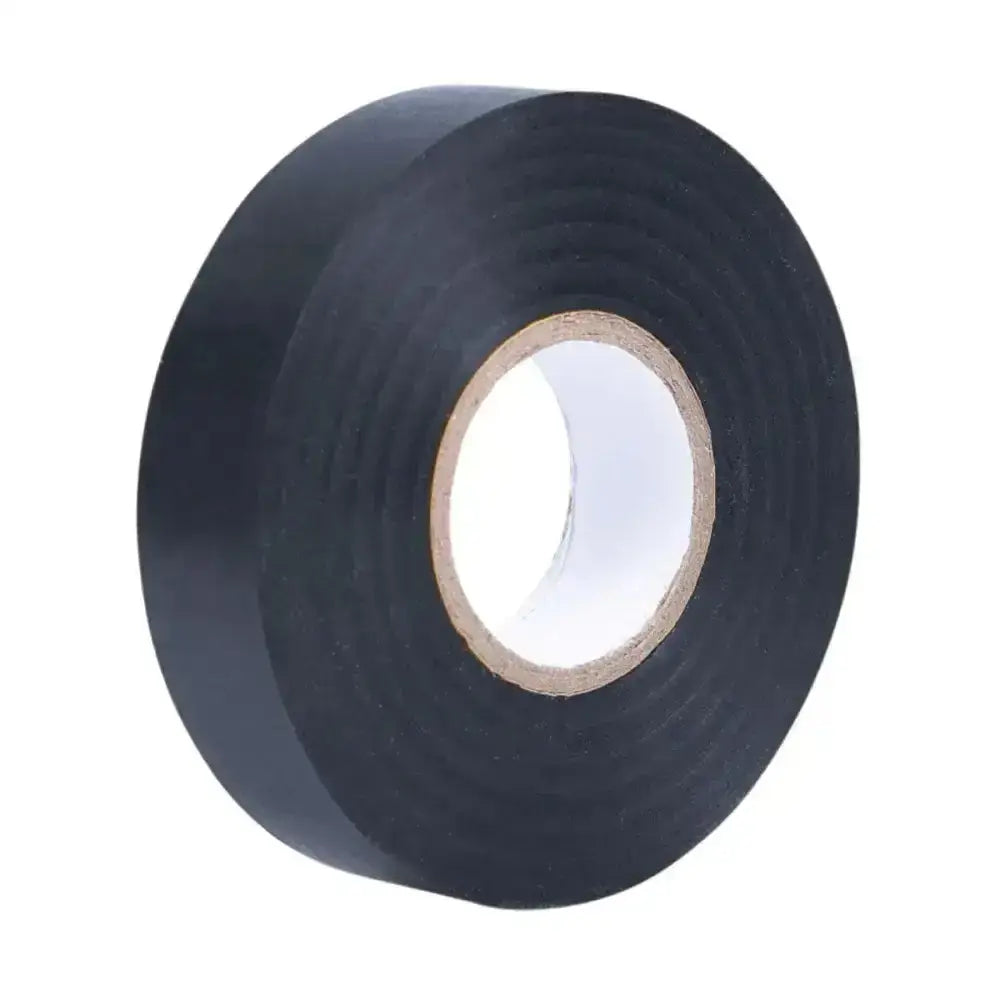 Black hy bandage tape wound around cardboard core ideal for leg wraps and securing horse boots with durable bandage tape