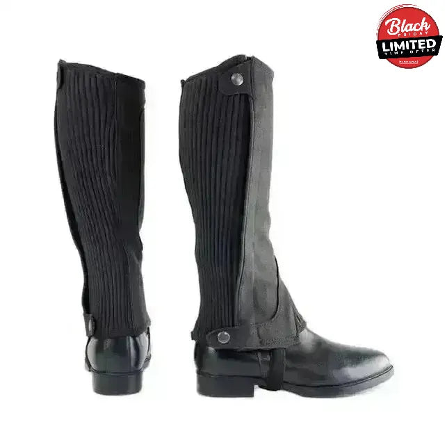 Hy Equestrian Amara Half Chaps - Adults Black Extra Small Chaps & Gaiters