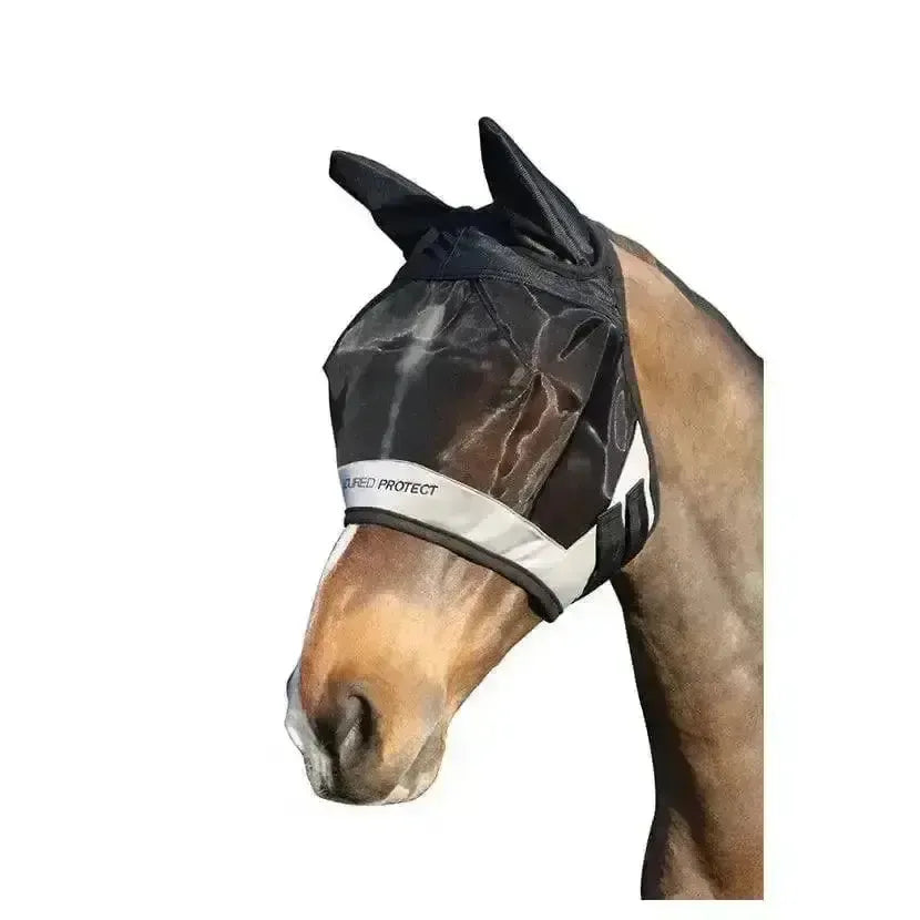 Hy Equestrian Armoured Protect Half Mask with Ears Small Pony Fly Masks