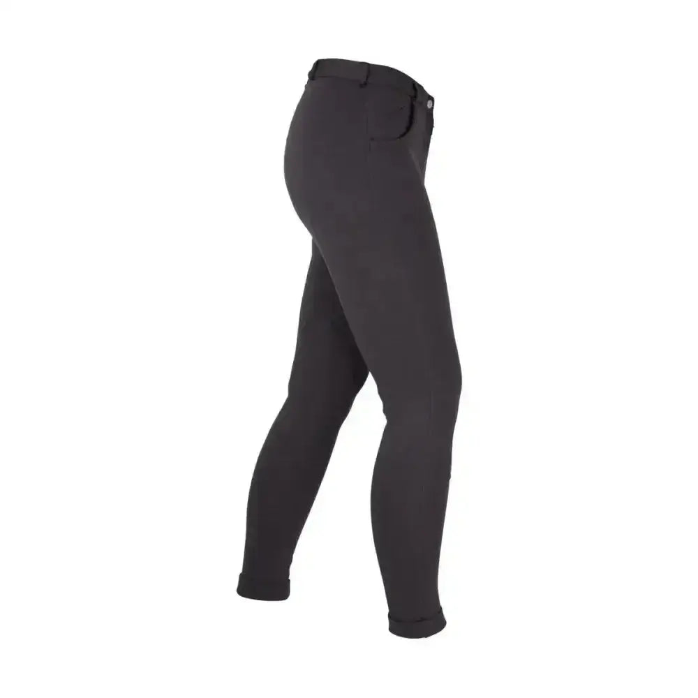 Black sleek form-fitting riding pants with subtle stitching details from equestrian burton ladies burton ladies jodhpurs