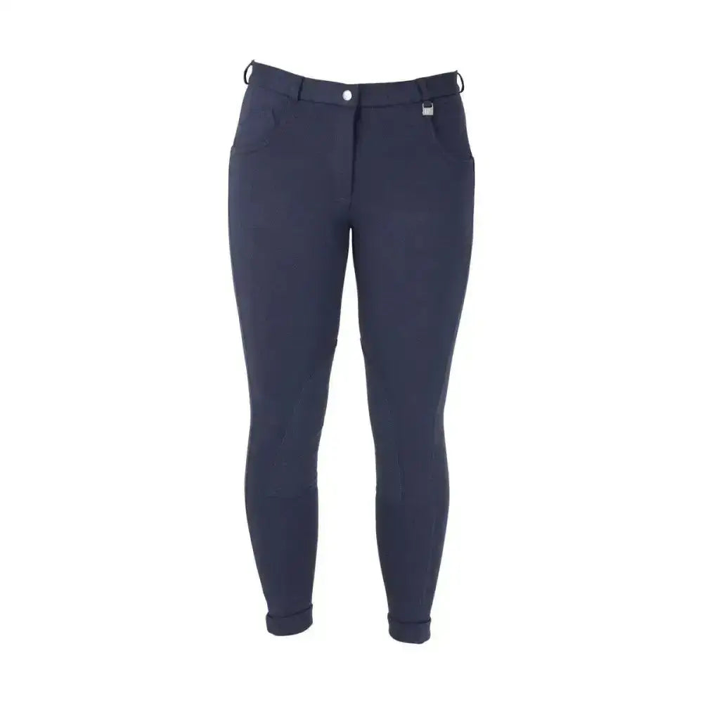 Navy blue equestrian burton ladies jodhpurs with sleek fit and subtle stitching perfect for traditional jodhpur style riding