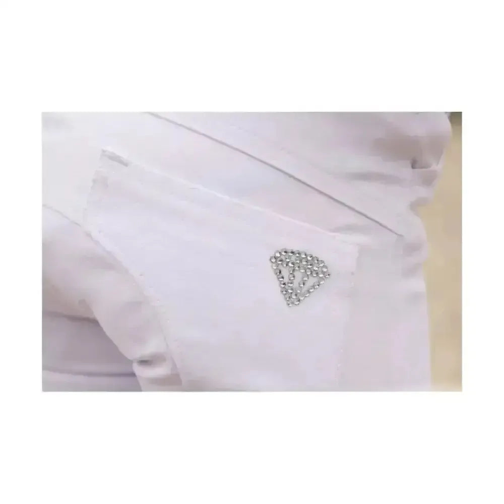 Hy Equestrian Cadiz Mizs Competition Breeches White/Rosegold 7-8 Years Breeches