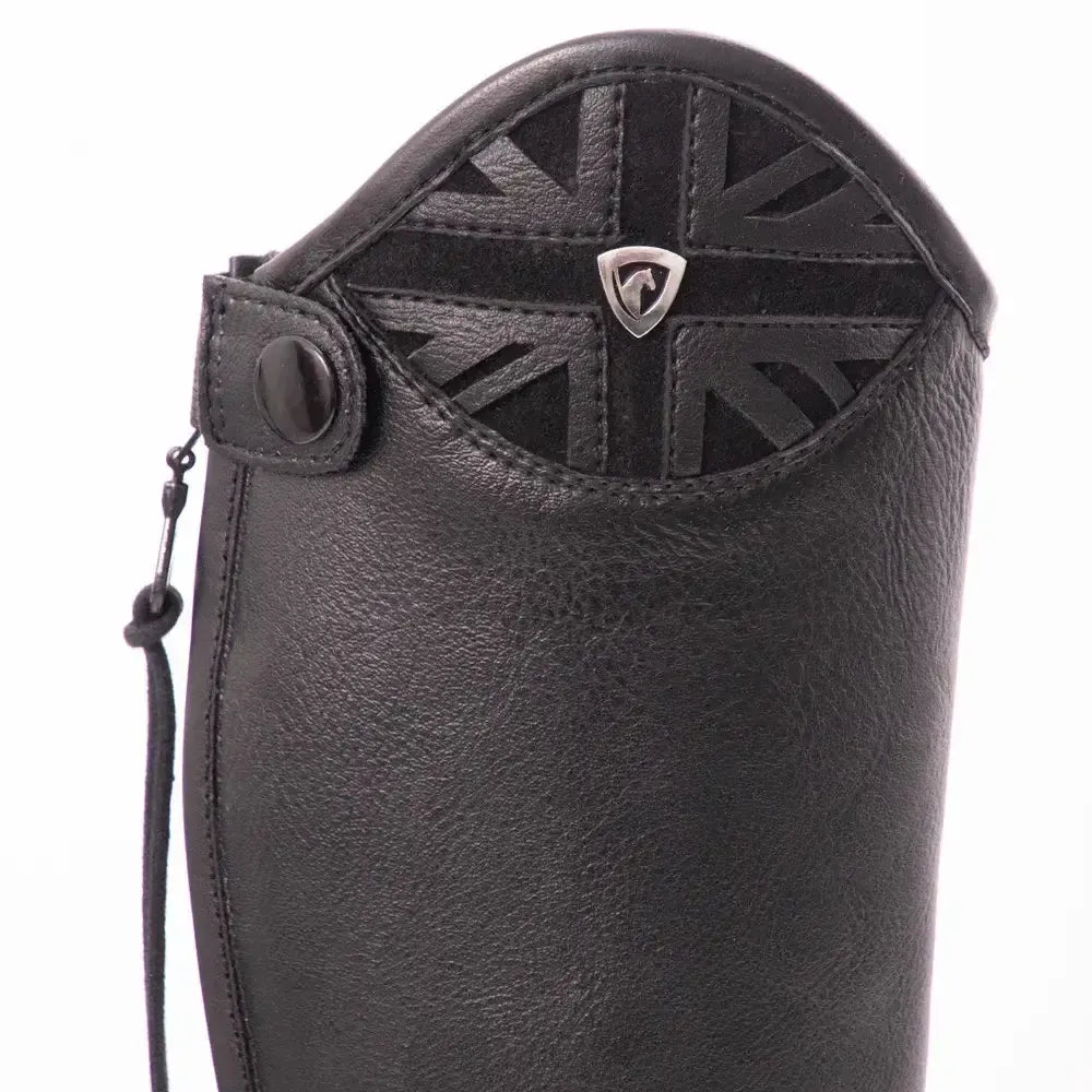 Hy Equestrian Childrens Union Jack Riding Boots Black Child 10 Long Riding Boots