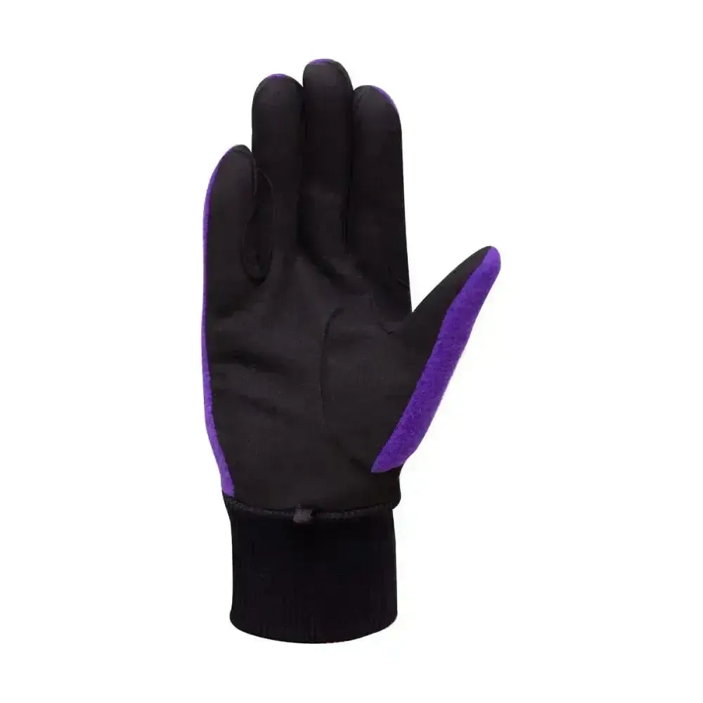 Hy Equestrian Children's Winter Two Tone Riding Gloves Black/Purple Child Large Riding Gloves
