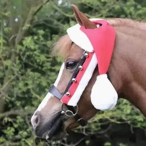 Hy Equestrian Christmas Santa Horse Hat Bridle Accessories