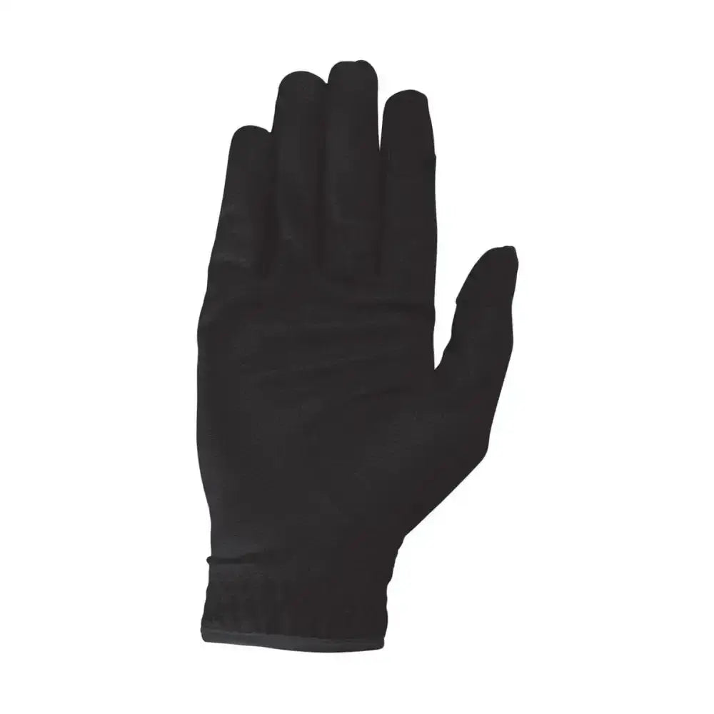 Black sleek full-fingered equestrian cottenham elite riding gloves with smooth matte finish and snug wrist cuff