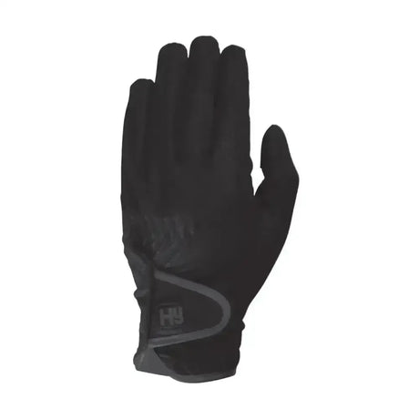 HY Equestrian Cottenham Elite Riding Gloves Black and White Black X Small Riding Gloves