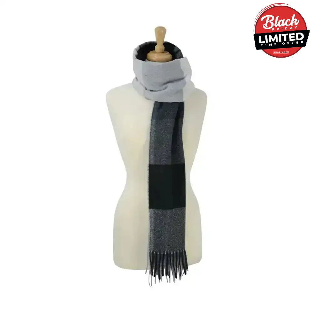 Hy Equestrian Cumbria Soft Touch Scarf Black/White/Grey Headwear & Neckwear
