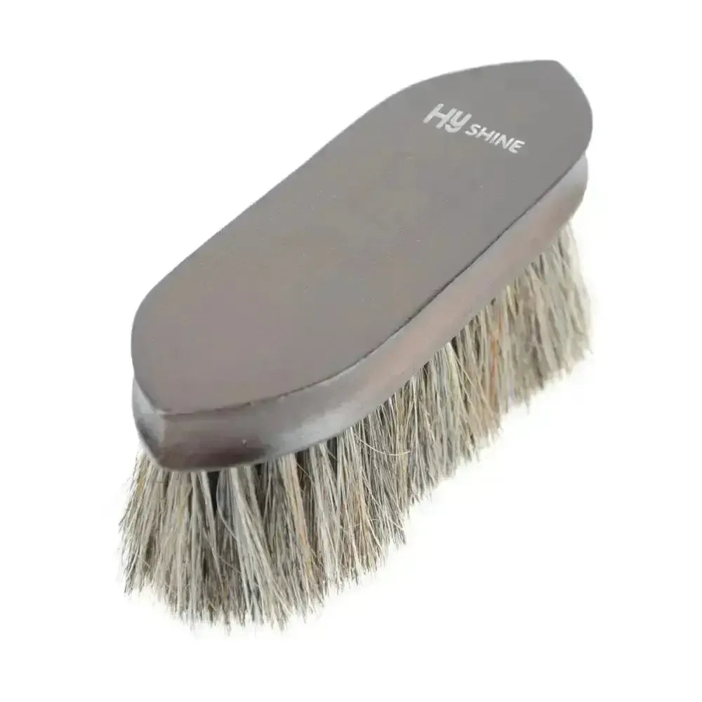 HY Equestrian Deluxe Horse Hair Wooden Dandy Brush Dark Brown Dandy Brushes