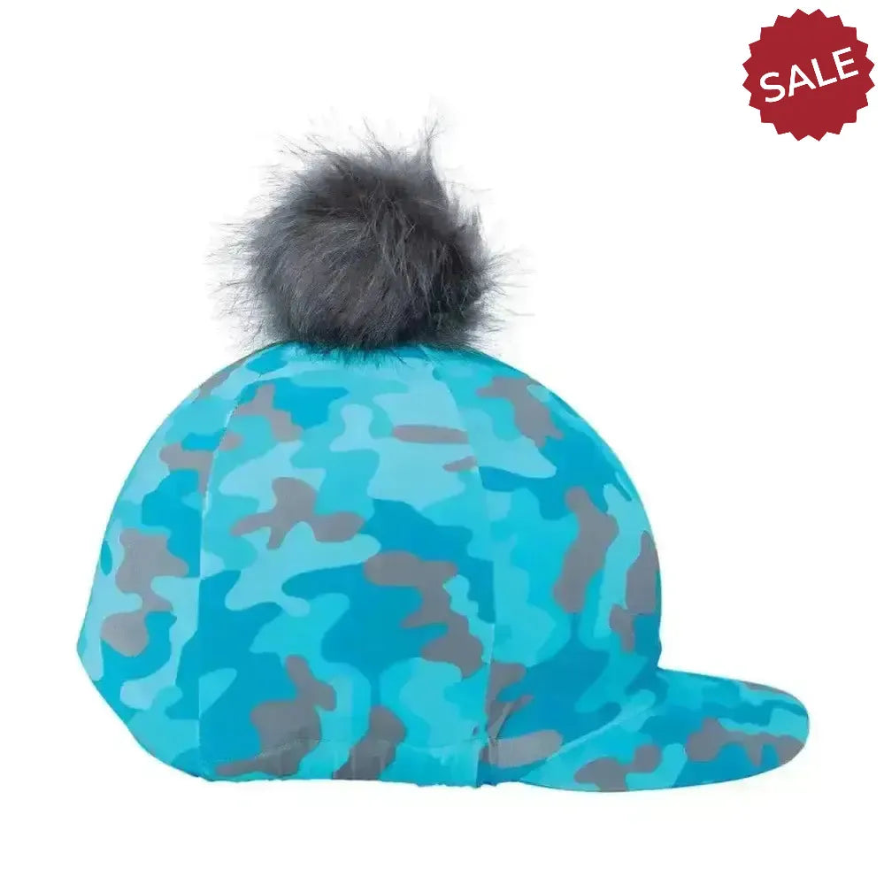 Hy Equestrian DynaForce Hat Cover Pacific / Grey Hat Silks