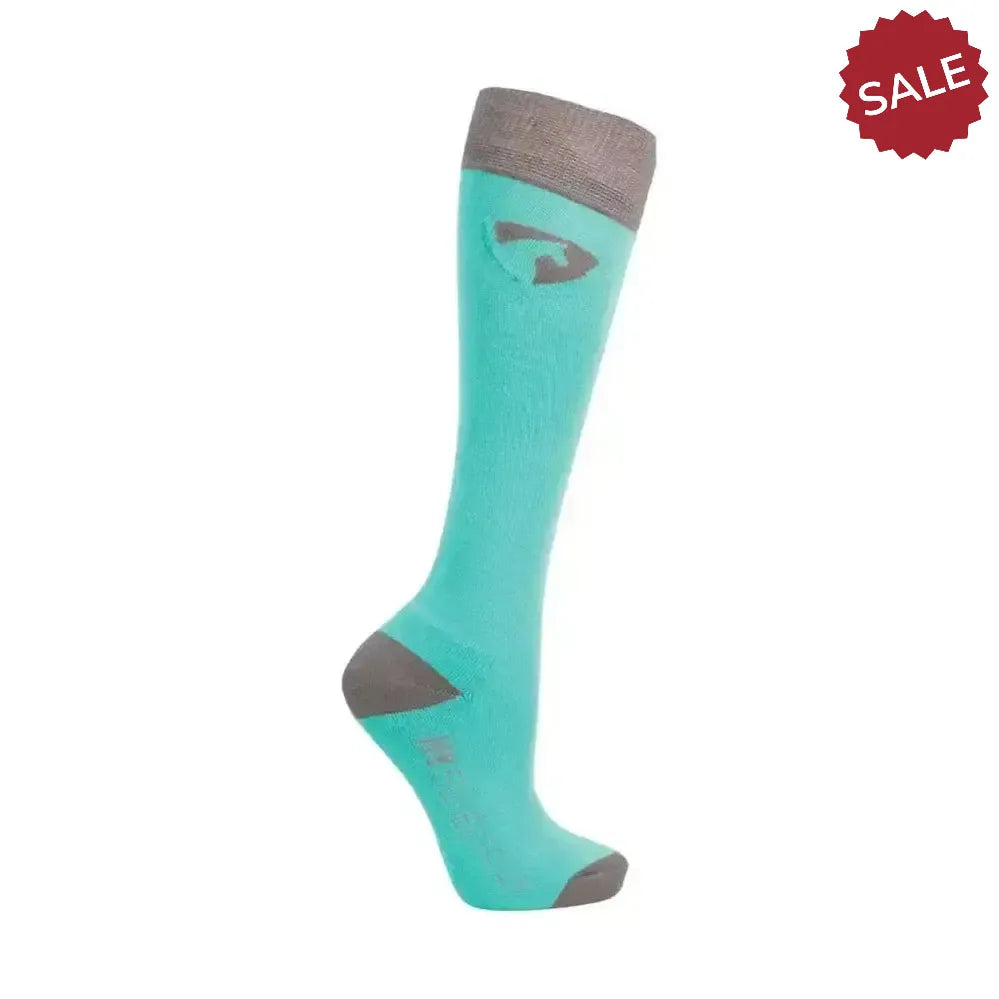 Hy Equestrian DynaForce Socks Pack of 4 Pacific/Grey mizs 12-4 Riding Socks