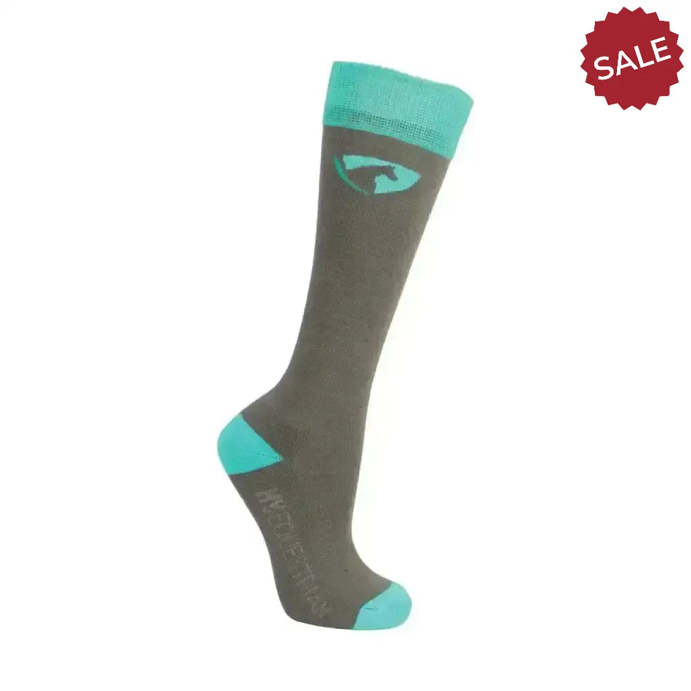 Hy Equestrian DynaForce Socks Pack of 4 Pacific/Grey mizs 12-4 Riding Socks
