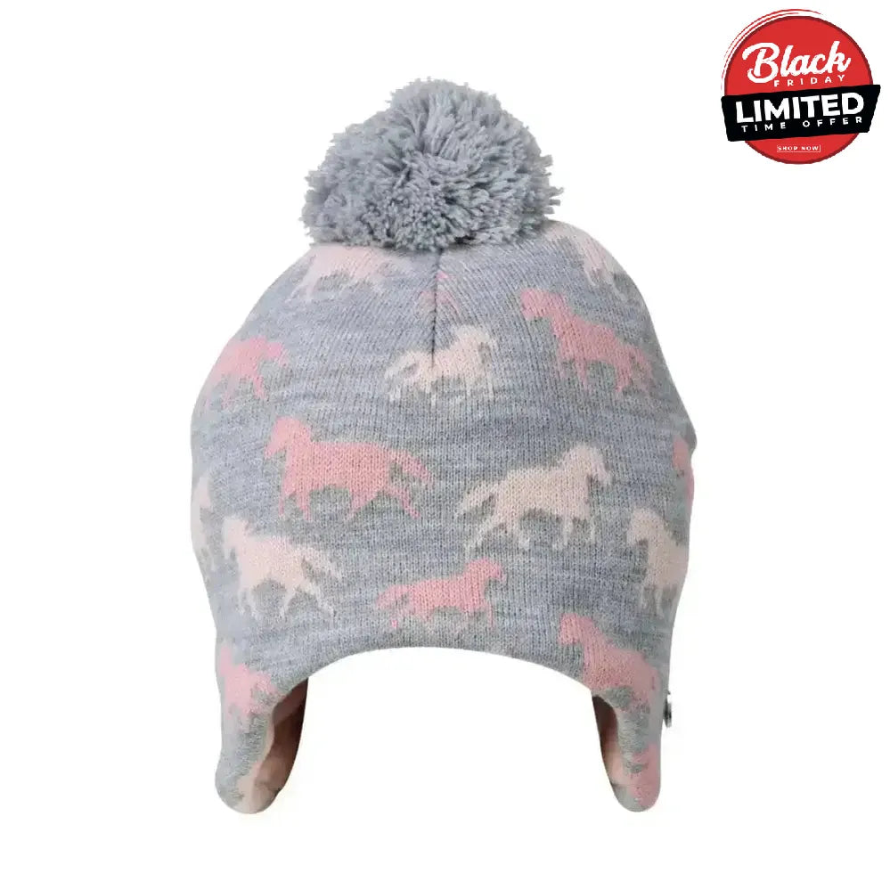Hy Equestrian Flaine Children's Hat Grey/Pink Headwear