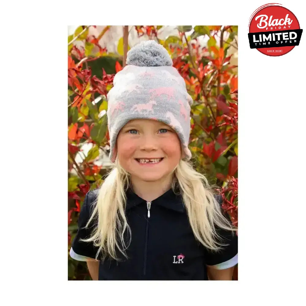 Hy Equestrian Flaine Children's Hat Grey/Pink Headwear