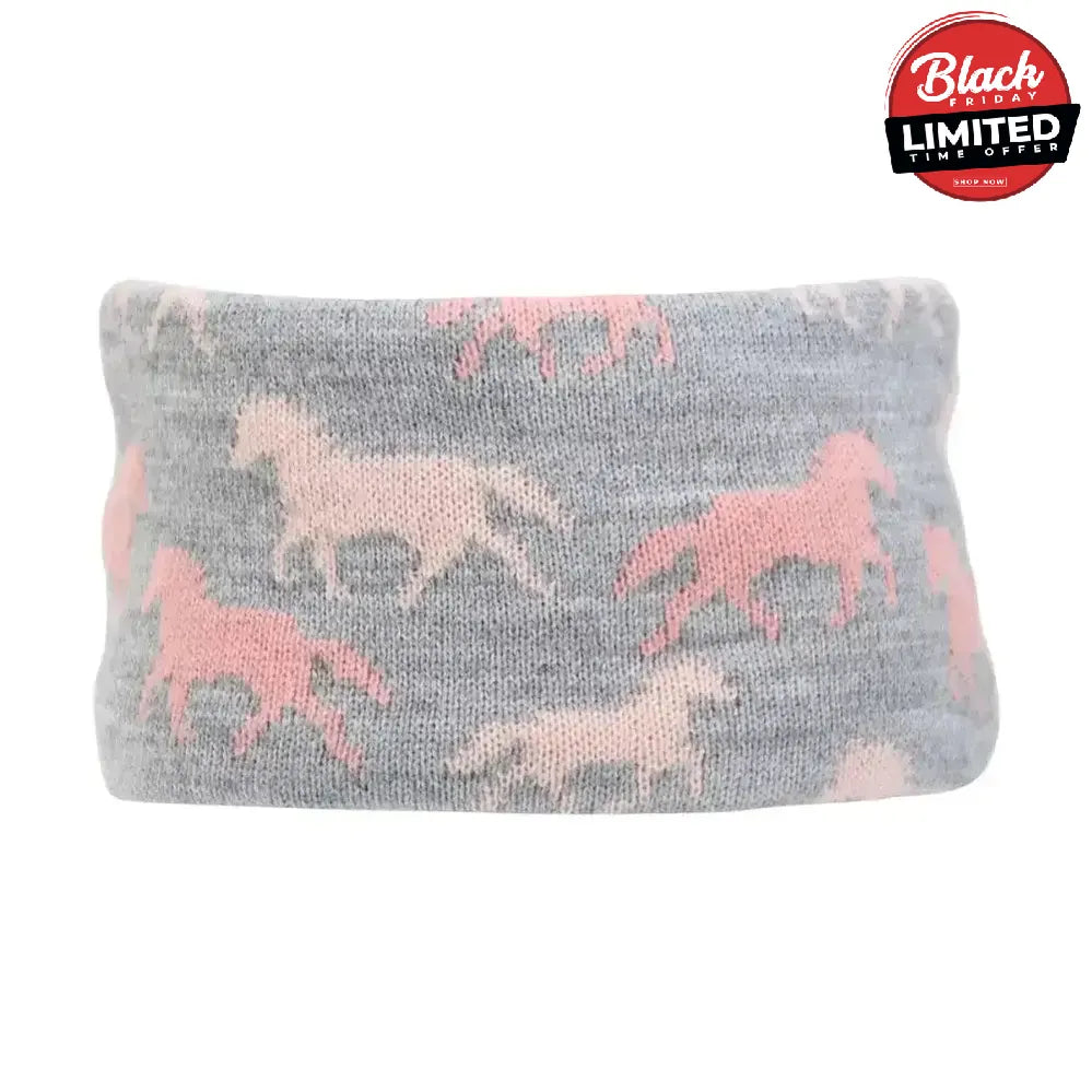 Hy Equestrian Flaine Children's Headband Grey/Pink Headbands