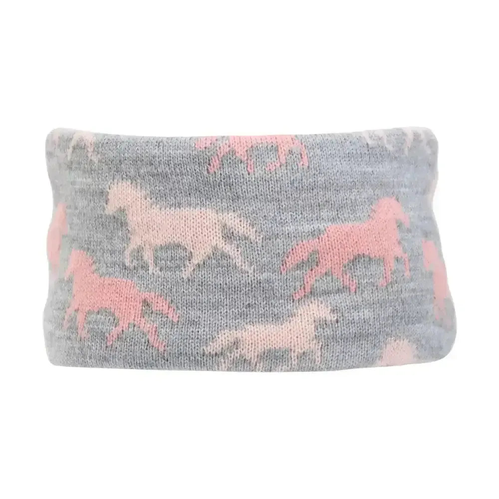 Hy Equestrian Flaine Children's Headband Grey/Pink Headbands