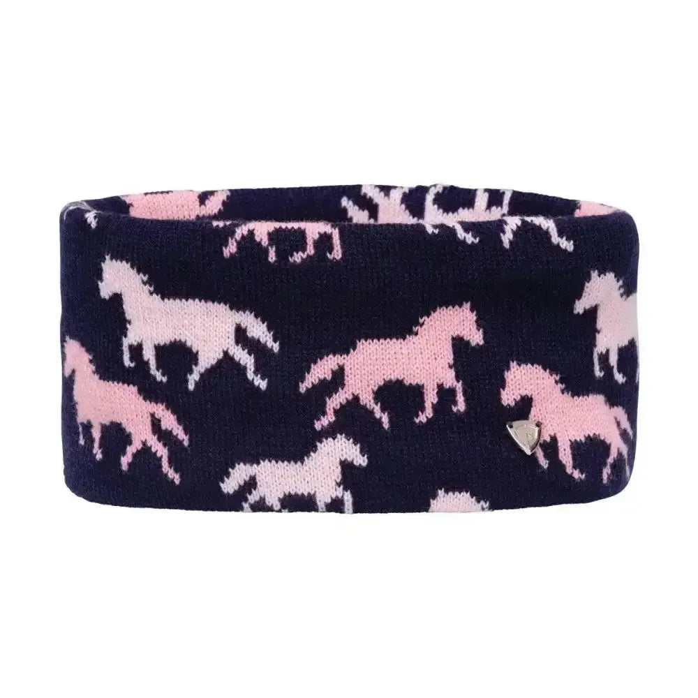 Hy Equestrian Flaine Children's Headband Navy/Pink Headbands