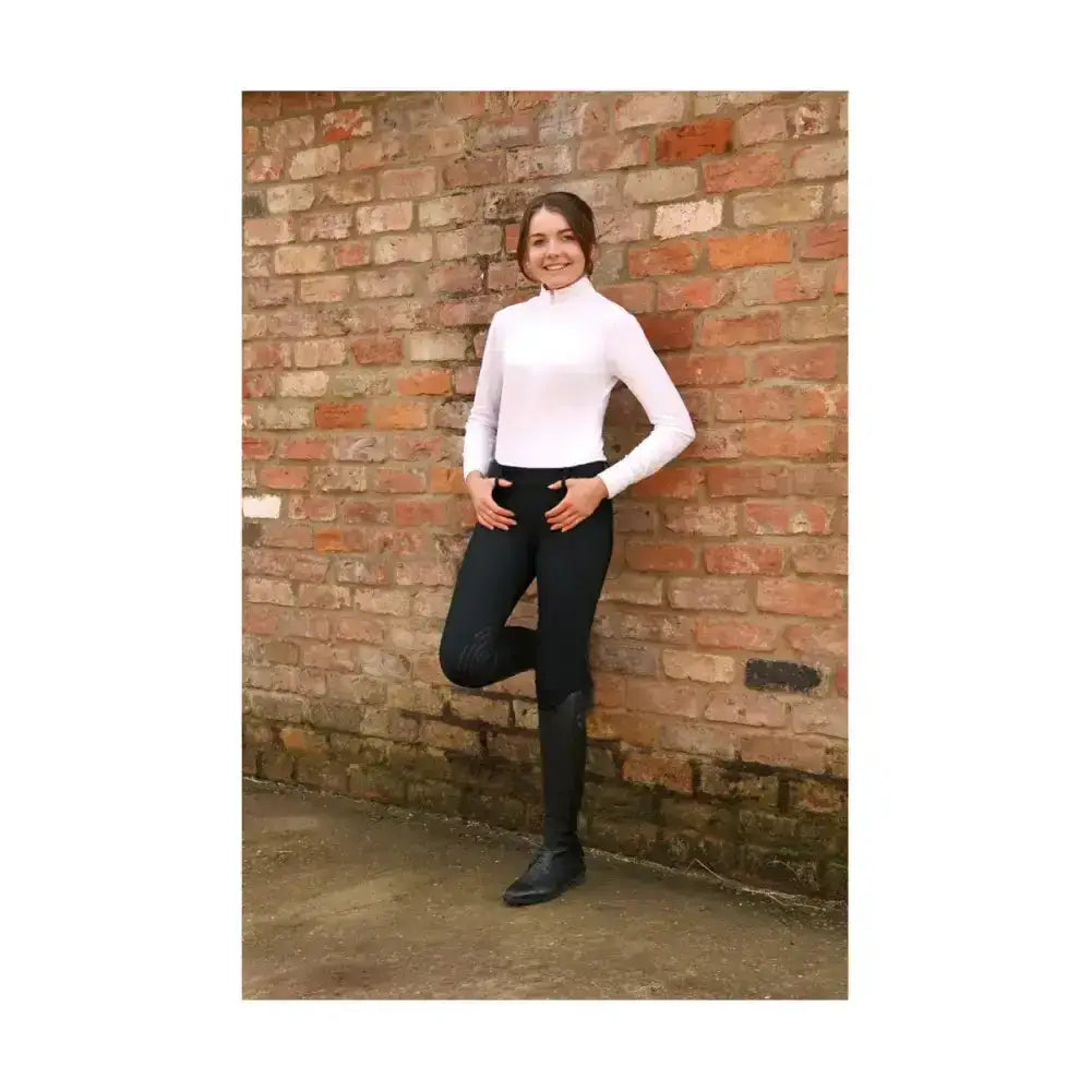 Hy Equestrian Glacial Softshell Riding Tights Beige Large Riding Tights