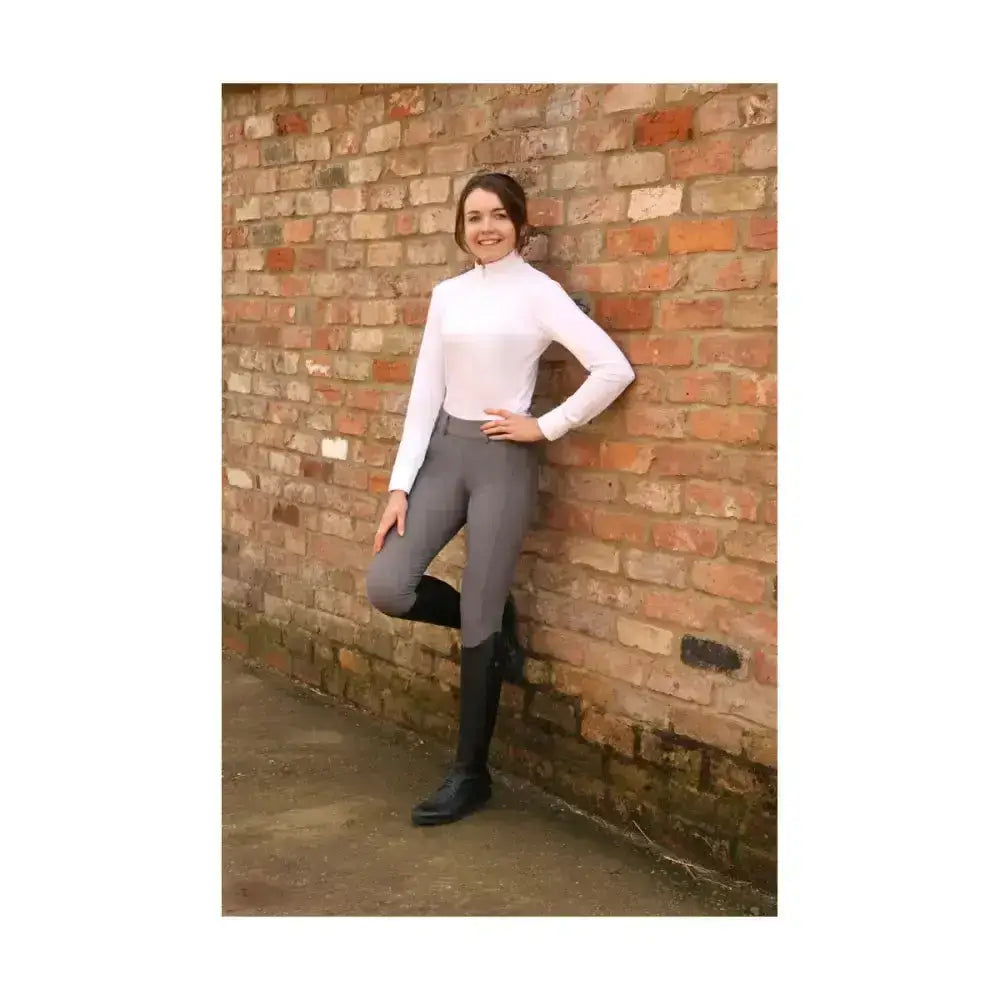 Hy Equestrian Glacial Softshell Riding Tights Beige Large Riding Tights