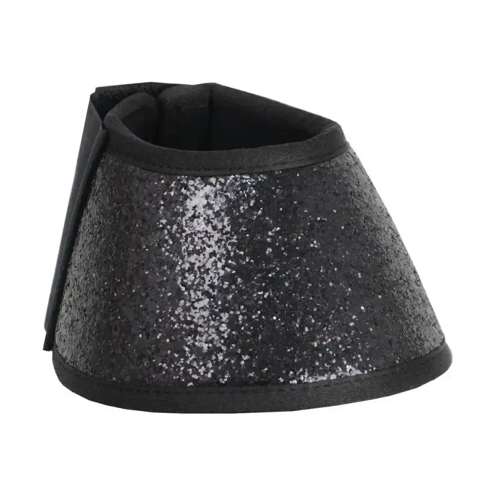 Black glitter hy equestrian reach boots with soft padded interior and reinforced edges for glamorous protection