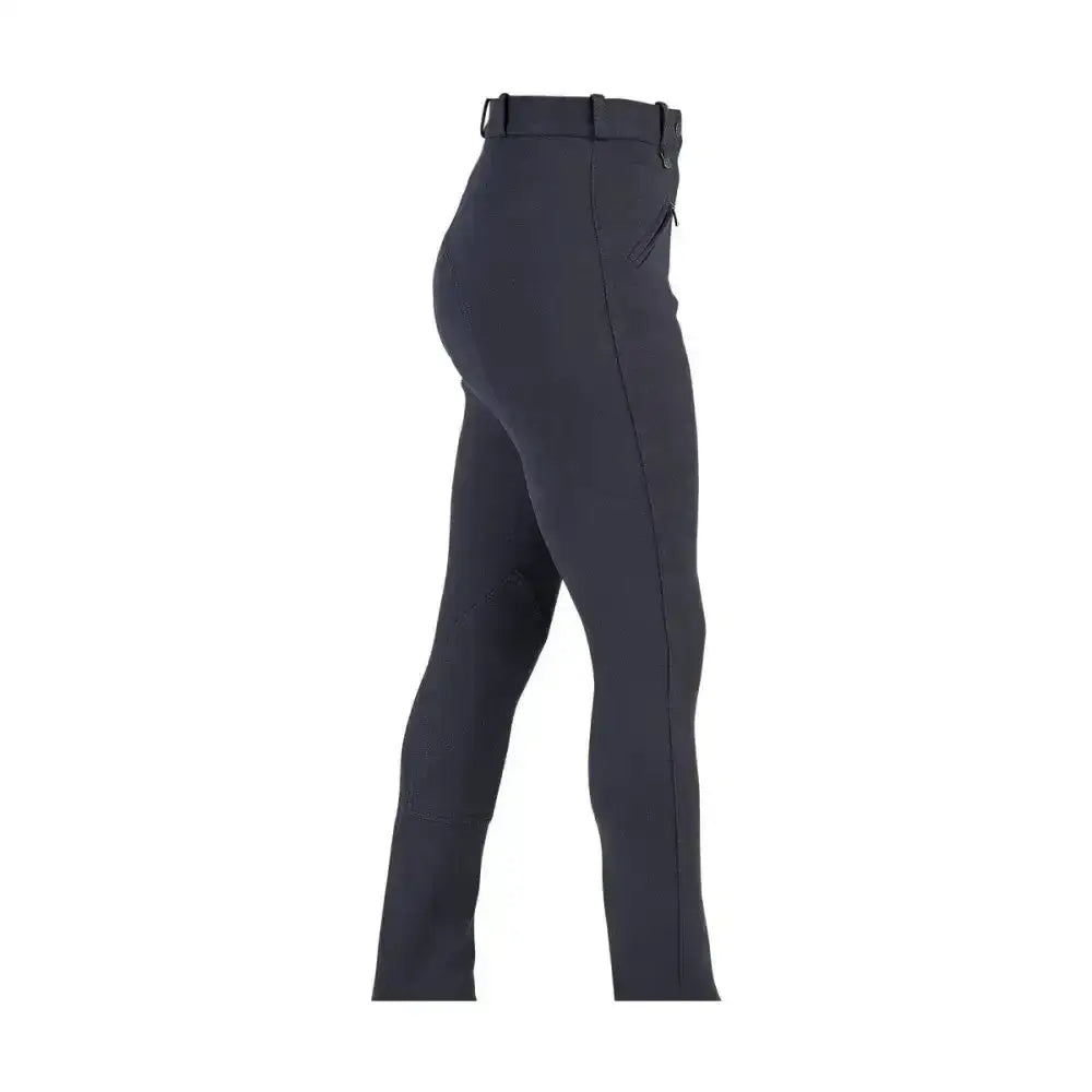Dark navy equestrian keats ladies jodhpurs with sleek form fitting design and subtle side seam detailing