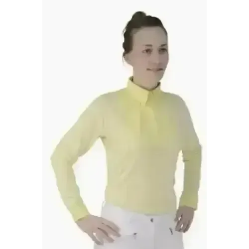 HY Equestrian Ladies Dedham Long Sleeved Tie Shirt White X Small Show Shirts