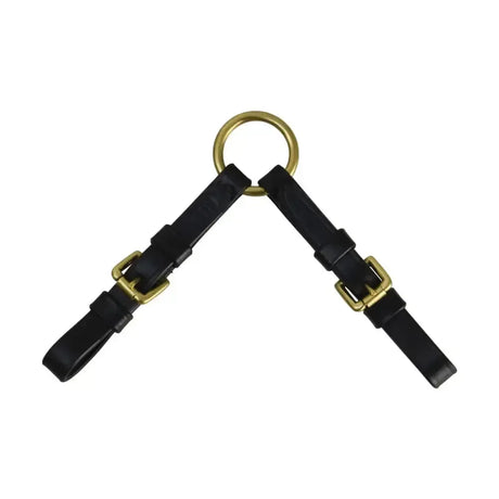 Hy Equestrian Leather Coupling Black One Size Bit Coupler