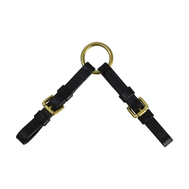 Hy Equestrian Leather Coupling Black One Size Bit Coupler
