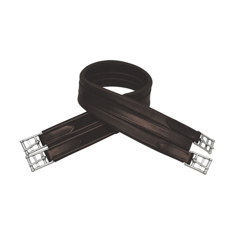 Hy Equestrian Leather Padded Atherstone Girth Elasticated One End Brown 36" Barnstaple Equestrian Supplies