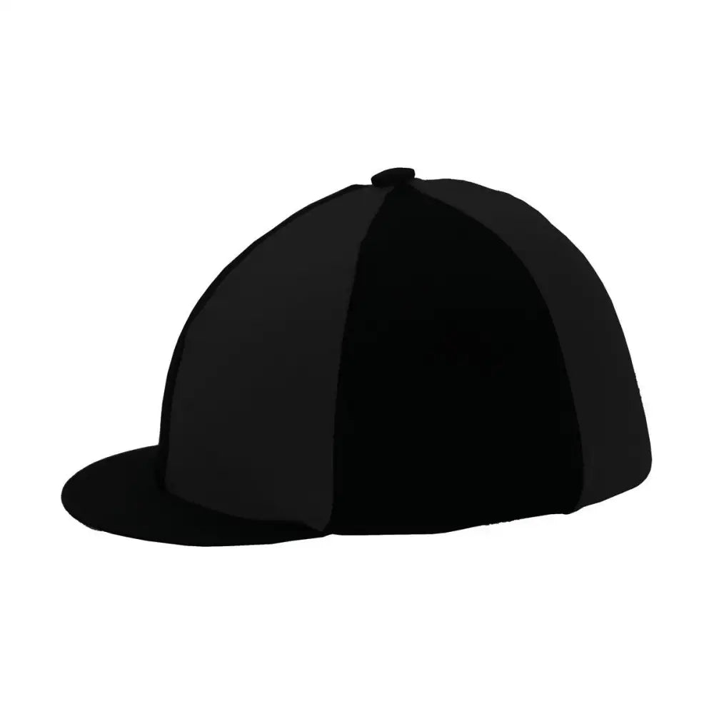 Black baseball cap with flat brim and structured crown perfect hat cover for equestrian lycra silks competition jacket