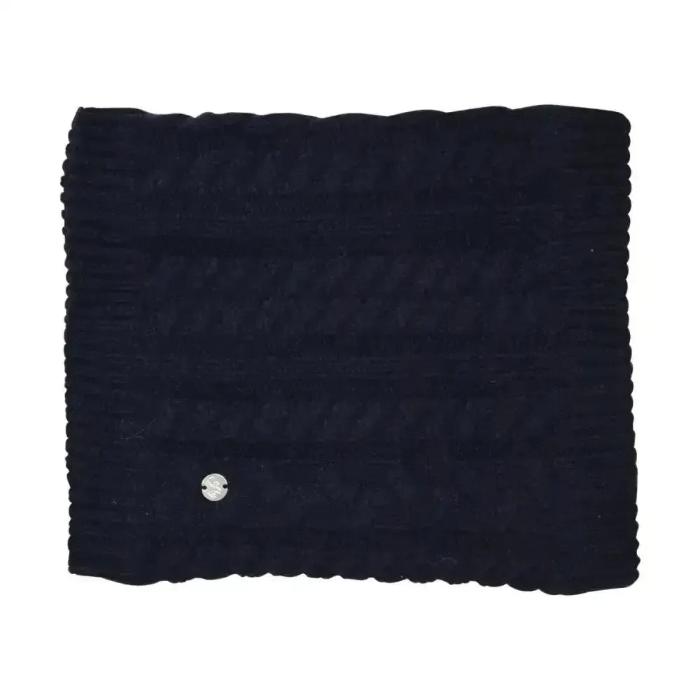Hy Equestrian Meribel Cable Knit Snood Navy Headwear & Neckwear