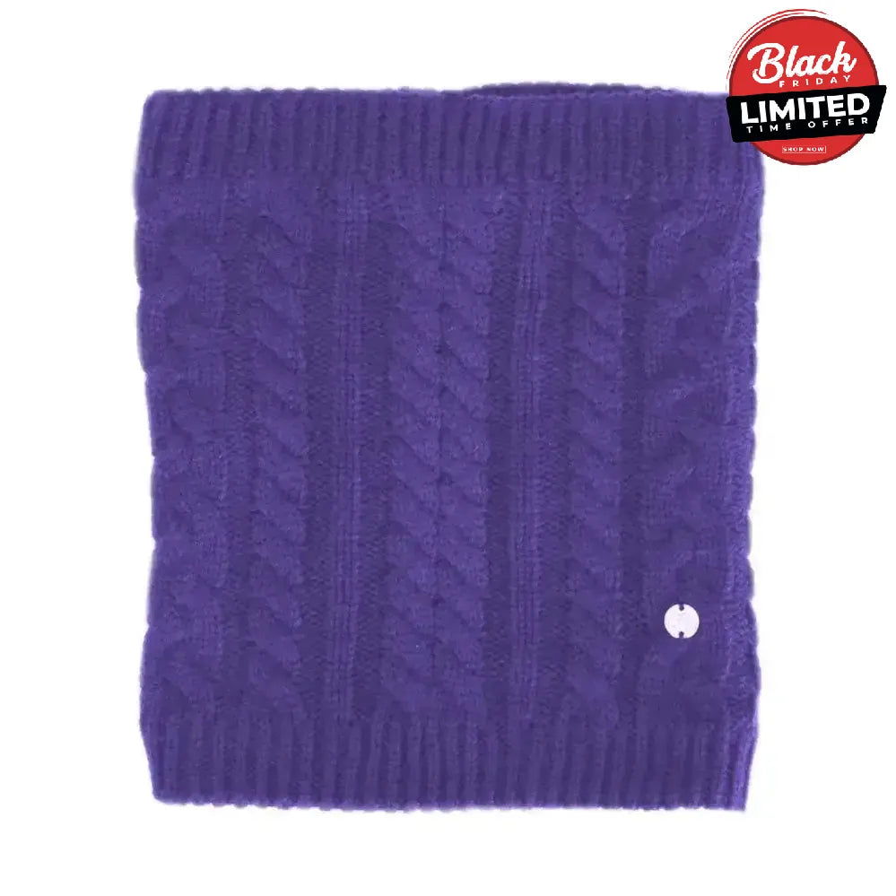 Hy Equestrian Meribel Cable Knit Snood Burgundy Headwear & Neckwear