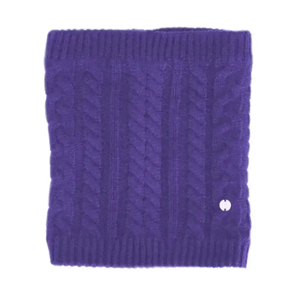 Hy Equestrian Meribel Cable Knit Snood Ultra Violet Headwear & Neckwear