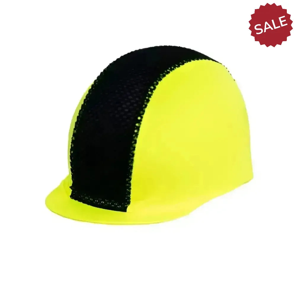 Hy Equestrian Mesh Hat Cover Yellow/Black One Size Hat Silks
