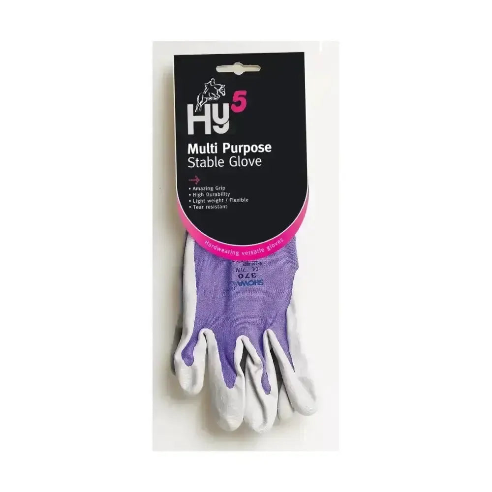 Hy Equestrian Multipurpose Stable Glove Black Large Yard Gloves