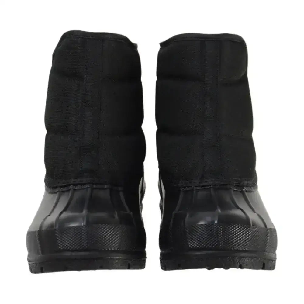 Black hy equestrian pacific short winter boots with padded fabric upper and textured soles great all-round yard boot