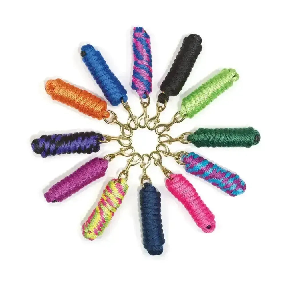 Hy Equestrian Pro Lead Rope Black/Purple Lead Ropes