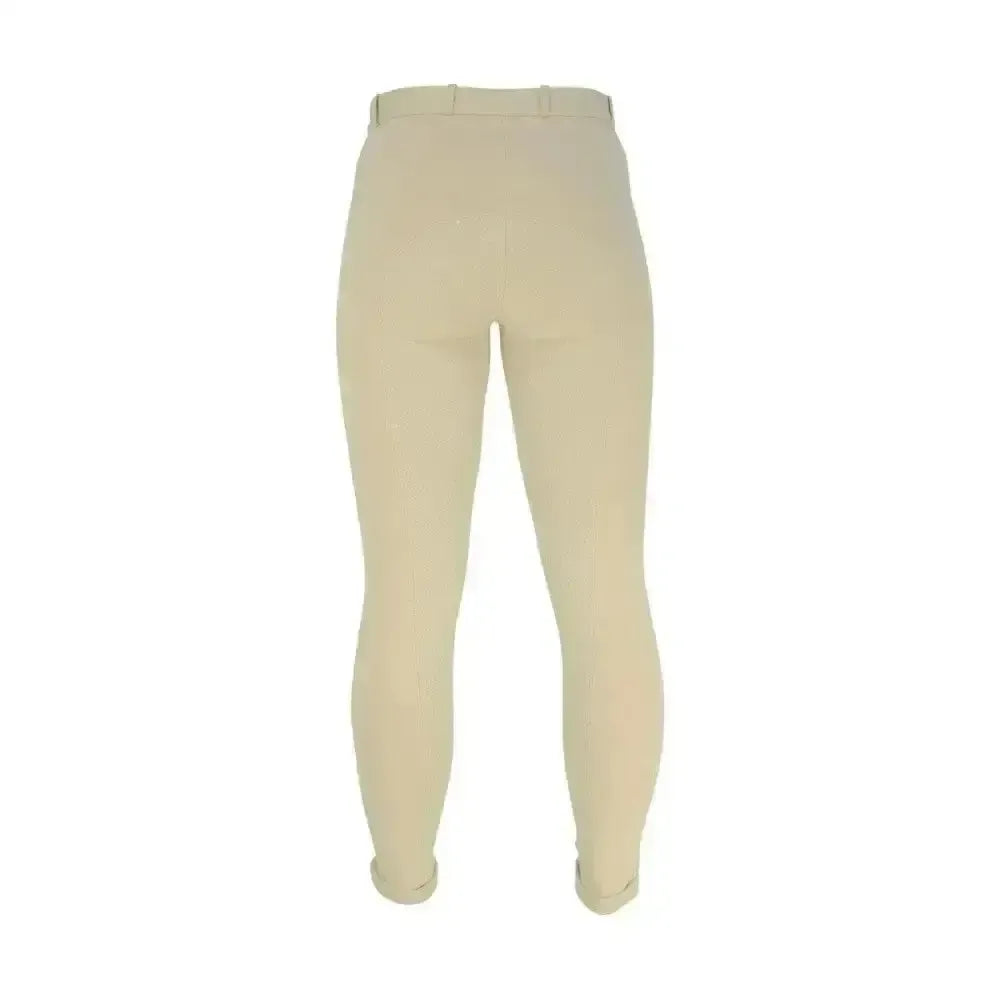 HY Equestrian Raised Polka Dot Ladies Jodhpurs Beige 24" Jodhpurs