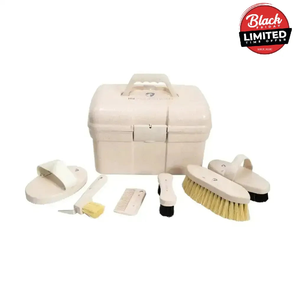 Hy Equestrian Recycled Grooming Kit Beige Grooming Kits