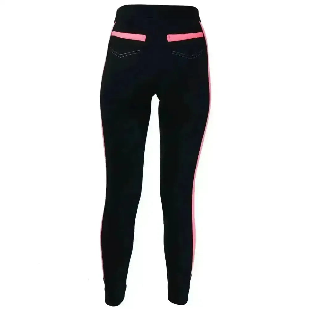 Hy Equestrian Reflector Ladies Jodhpurs Pink/Black 24" Jodhpurs