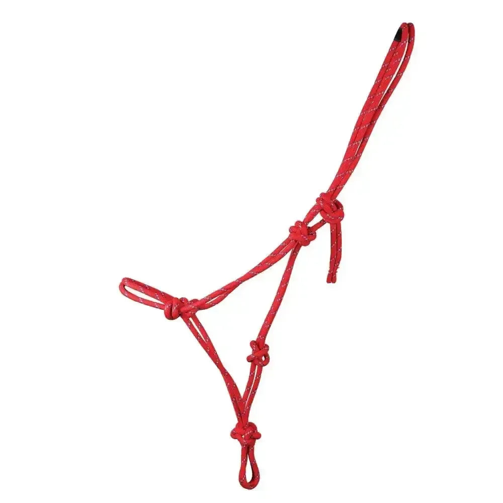 Hy Equestrian Rope Halter Red Cob/Full Rope Headcollars