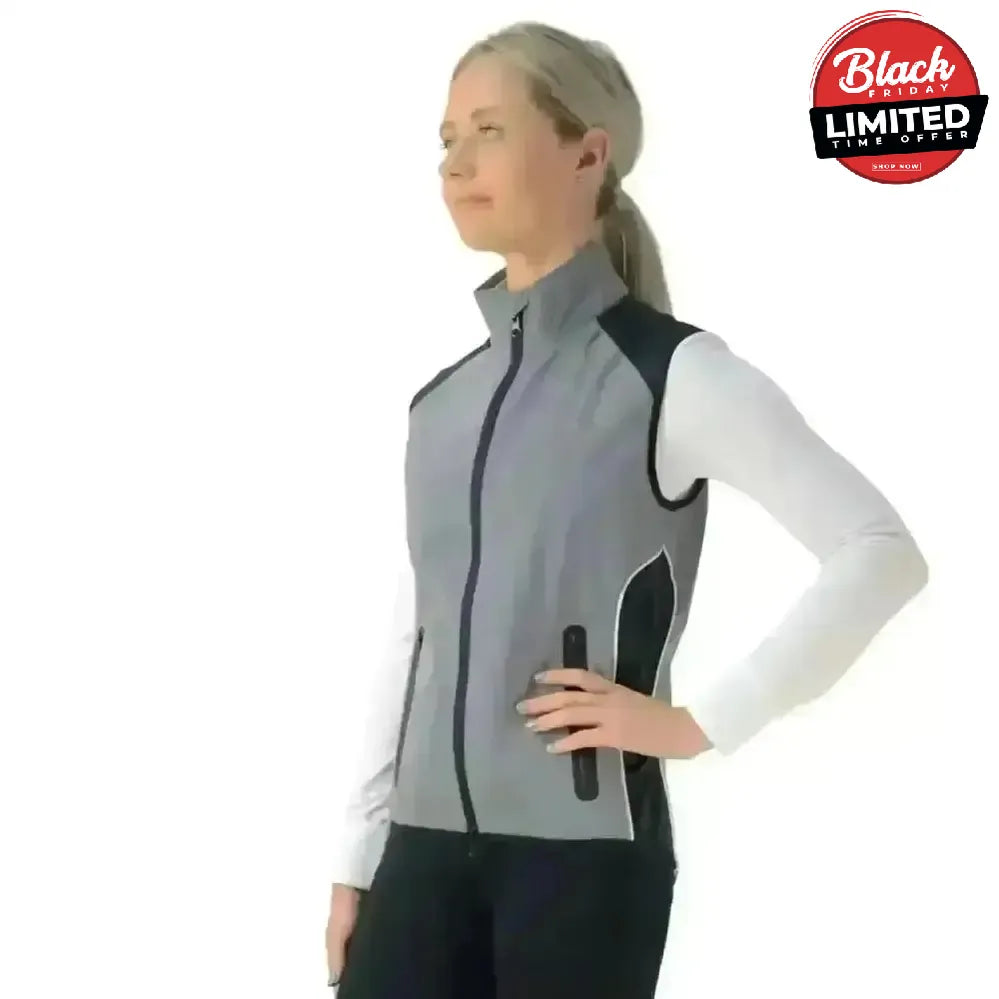 Hy Equestrian Silva Flash Reflective Gilet Reflective Silver X Small Riding Gilets