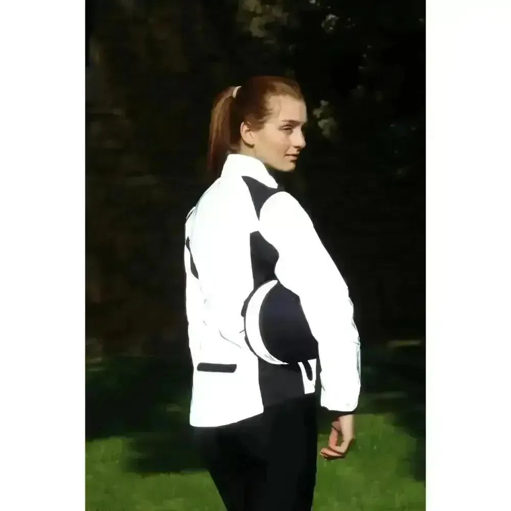 Hy Equestrian Silva Flash Reflective Jacket Reflective Silver X Small Outdoor Coats